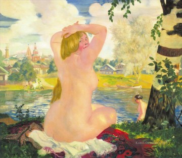 Nacktheit Werke - Baden 1921 Boris Michailowitsch Kustodiev modernen akt